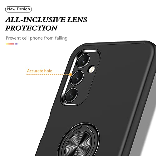 Dionsibei Galaxy A14 5G Case for Samsung Galaxy A14 5G Case Military Grade Shockproof Built-in Ring Holder Kickstand Car Mount Armor Heavy Duty Protective Case for Galaxy A14 5G Phone Case (Black)