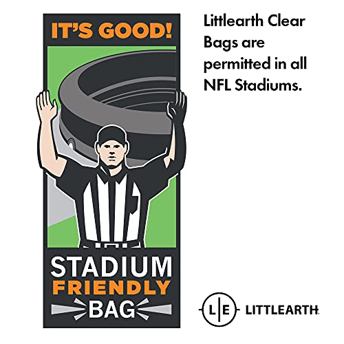 Littlearth Clemson Tigers NCAA Clear Envelope Purse with Black Fashion Strap