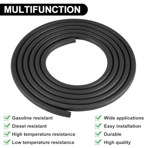 AFA Motors Fuel Line Hose 1/2 Inch ID 10FT, Fuel Hose 300PSI High-Pressure, J30R7 Fuel Line NBR For Automotive Fuel Systems Engines