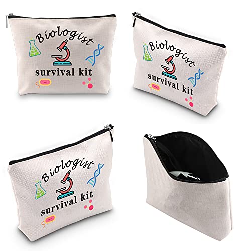 WCGXKO Biologist Survival Kit Biology Biologist Microscope Zipper Pouch Makeup Bag for Biology Major Teacher Student (Biologist Survival)