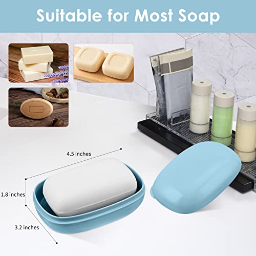 nophike Soap Holder with Lid 1 Pack，Travel Soap Container with Removable Draining Layer.Soap Dish for Home, Camping, Travel，Fashion Soap Box (White)