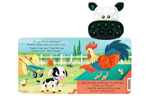 Fidgimals Little Cow Animal Farm Baby Book | Educational Children's Books, Sensory Board Book with Pop It Fidget Toys, Perfect Sensory Toys for ... Baby Books I Your Sensory Fidget Farm Friend