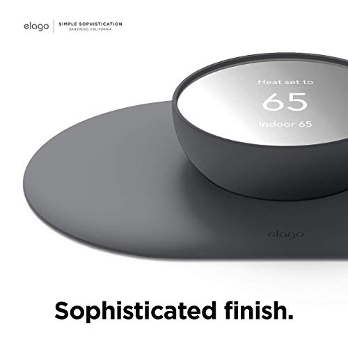 elago Wall Plate Cover Plus Compatible with Google Nest Thermostat 2020 [Charcoal] - Durable Polycarbonate Material, Easy Installation, Complementary Design