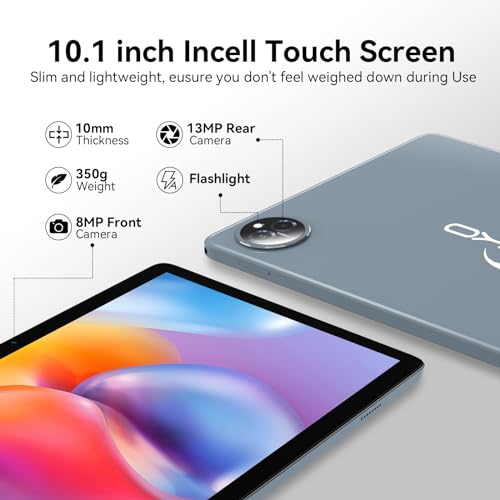 Tablet 10 inch 2024 Newest Android 14 Tablet with 128GB Rom+14GB Ram+2TB Expand, 4G Cellular Tablets with Dual Sim Slot, 2 in 1 Tablet with Case/Keyboard/Mouse, 5G Wifi, Octa-Core GPS 8000mAh (Grey)
