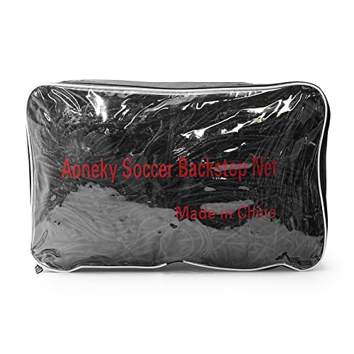 Aoneky #42 10 x 20 ft Twisted Knotted Soccer Backstop Net, Sports Practice Barrier Net, Soccer Ball Hitting Netting, Soccer High Impact Net, Heavey Duty Soccer Containment Net