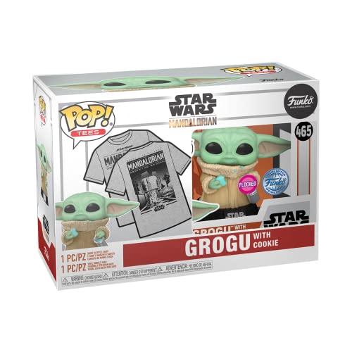 Funko Pop! & Tee: The Mandalorian - Grogu with Cookies - S