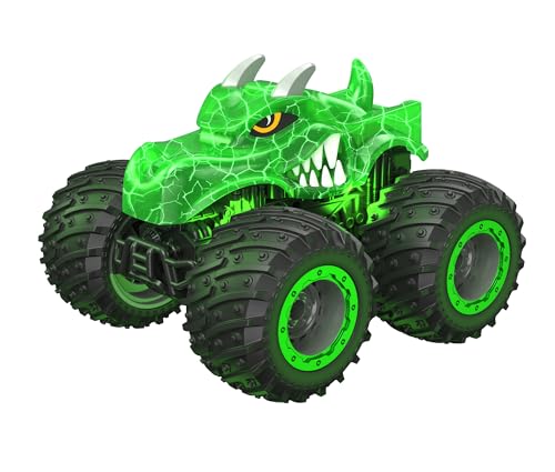 AUUGUU Remote Control Car, 2.4GHz Monster Trucks Toys with Light Spray, Brithday Gift for Kids 3 4 5 6 7 8, All Terrain RC Cars, Toddler Toys for Boys Girls 3+ Year Old
