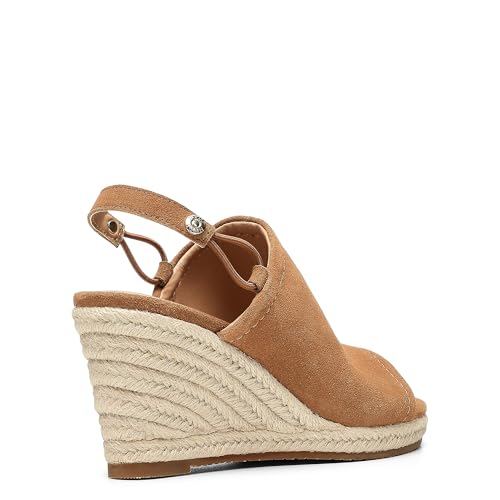 NYDJ Women's CAI Espadrille Wedge Sandal, Suede Blue Bell, 10