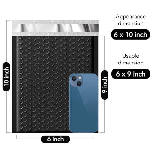 Fuxury Bubble Mailers 4x8" 100 Pack Bubble Mailer Usable Size 4x7" Forest Green Padded Envelopes Waterproof Shipping Envelopes Padded Mailers for Small Business Mailing