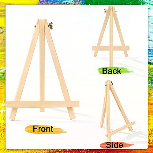 6 Pack 9 Inch Wood Easels, Easel Stand for Painting Canvases, Art, and Crafts., Tripod, Painting Party Easel, Kids Student Tabletop Easels for Painting, Portable Canvas Photo Picture Sign Holder