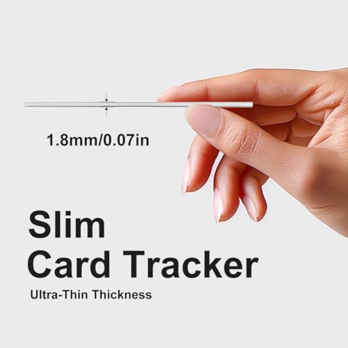 YAOTE Wallet Tracker Card, Ultra-Thin Luggage Tracker Works with Find My (iOS only), Item Locator for Wallet, Suitcase, ID Card and More, Wireless Charging, Water Resistant