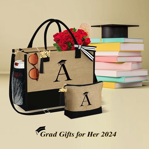 YOOLIFE Graduation Gift Bags, College Graduation Gifts for Her 2024 Teacher Graduation Gifts Class of 2024 Gifts Graduation Gift for Her Women Teen Girls Daughter Graduation Cards Gifts 2024 Letter K