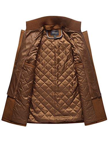 Litteking Men's Winter Pea Coat Casual Woolen Trench Coat Single Breasted Short Wool Jacket Dark Gray S
