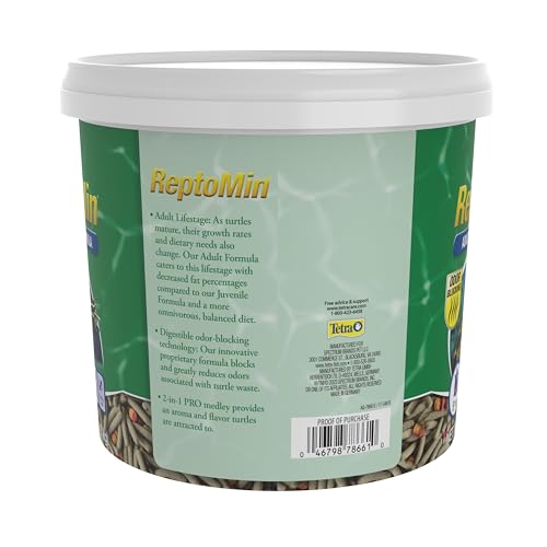 Tetra TetraFauna PRO ReptoMin Pro Sticks Adult Turtle Formula Daily Diet for Aquatic Turtles, 8.11 oz