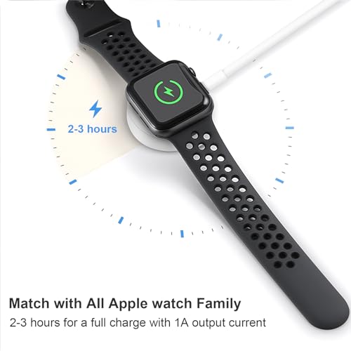 Watch Charger for Apple Watch Charger [Apple MFi Certified] Compatible iPhone Watch iWatch Charger 3.3FT Fast Charging Cable USB A Wall Plug Adapter for Apple Watch Series SE/SE2/9/8/7/6/5/4