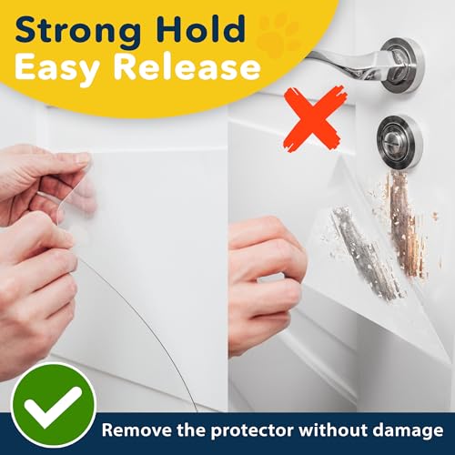 PROTECTO 18x12 Door Protector from Dog Scratching – Cat & Dog Scratch Guard for Indoor/Outdoor Use Easy Install on Doors, Walls, Glass & Screens