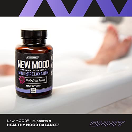 ONNIT New Mood - Occasional Stress Relief, Sleep and Mood Support Supplement, (30 Count)