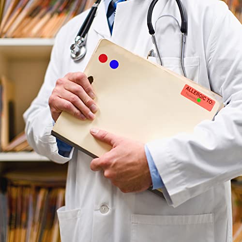 ChromaLabel 1/2 Inch Round Permanent Color-Code Dot Stickers, 1000 per Dispenser Box, Maroon