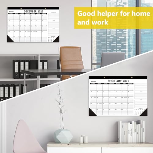 Desk Calendar 2025-2026-18 Months-January 2025 to June 2026,Desk calendar 2025-2026,12x17 in,School Calendar 2025,Office Desk Calendar 2026