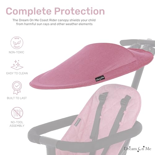 Dream On Me Coast Rider Stroller Canopy for Dream On Me Coast Rider Stroller, Black