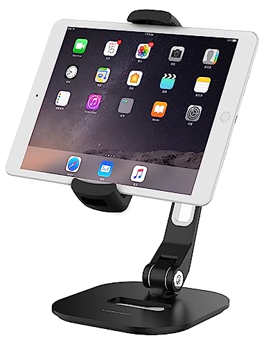 iRing Smart Mount, Tablet Mount & Cell Phone Holder Stand (Long Arm/Stand Base (Black))