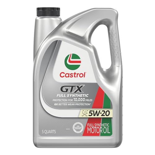 Castrol GTX Full Synthetic 0W-20 Motor Oil, 1 Quart, Pack of 6