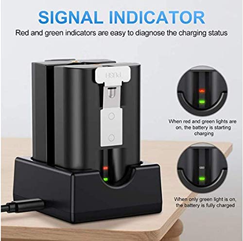 Replacement Battery with Charger Station for Ring-Doorbell Camera 1 and 2, Spotlight Camera and Stick Up Camera, Rechargeable Upgraded Lithium Li-ion Batteries 3.65V Camera Indoor