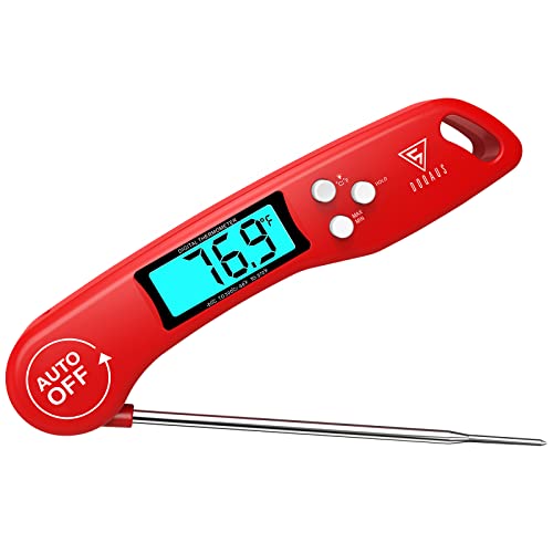 DOQAUS Digital Meat Thermometer, Instant Read Food Thermometer for Cooking, Kitchen Probe with Backlit & Reversible Display, Cooking Temperature Probe for Turkey, Grill, BBQ, Baking, Bread, Candy