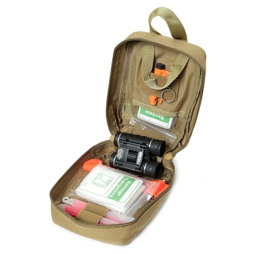 Tactical Molle EMT Pouch Ifak Pouch Medical First Aid Pouch Bag (Black)
