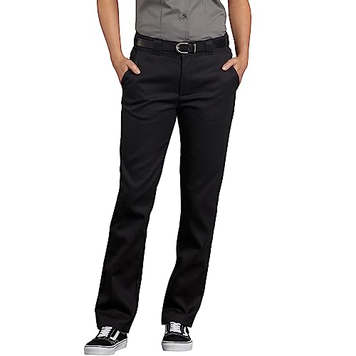 Dickies Women's Flex Slim Fit Work Pants Pants, -black, 2