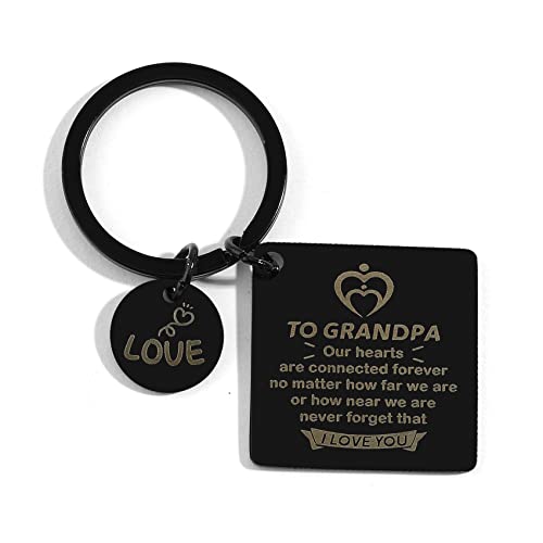 DUIOQ Grandpa Gifts,Fathers Day Grandpa Gifts Present for Grandpa,Grandpa Birthday Gifts,Grandpa Keychain from Grandkids,Thanksgiving Christmas New Year Gift for Grandpa