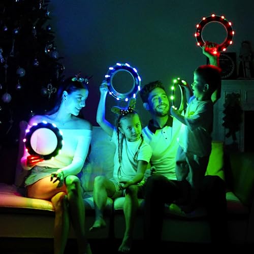 TOSY Flying Ring - 16 Million Color RGB, Super Bright, Lost Mode, Auto Light Up, Safe & Soft, Waterproof, Lightweight Frisbee, Birthday, Camping & Outdoor/Indoor Gift Toy for Boy/Girl/Kid, 3-Pack