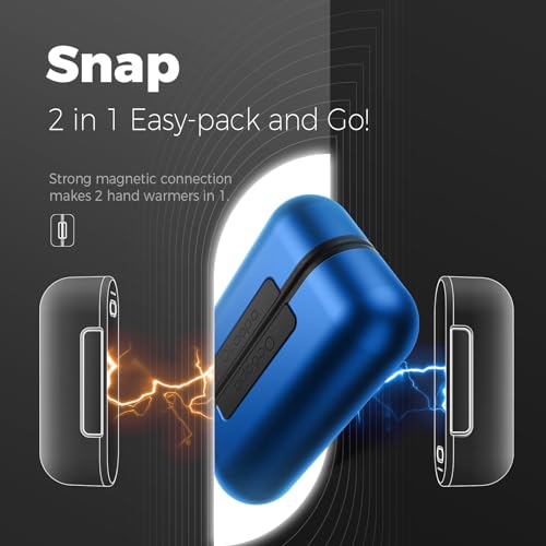 OCOOPA 2in1 Magnetic Rechargeable Hand Warmers, Electric Handwarmer, 16 Hrs Warmth 4 Levels Heat Up to 136℉, USB-C Portable Charger 10000mAh, Raynauds, Golf, Tech Gifts for Men, Union UT2s(MagTwins)