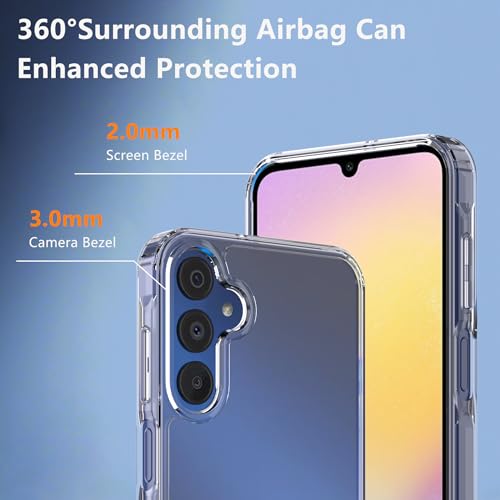 Natbok Case for Samsung Galaxy A35 5G Phone Case,Shockproof Soft TPU Bumper and Hard PC Back Case,Non-Yellowing,Anti-Scratch,Drop Protection,Slim Fit Cover Case for Samsung A35 5G,Clear