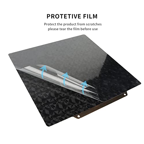 IdeaFormer Textured H1H Build Plate 235x235mm No Magnetic Plate, Rainbow Streak+Phantom H1H Spring Steel Sheet for Ender 3/Ender 3 V2/Neo/Ender 3 Pro/Ender 5/Pro/for Elegoo Neptune 2/3/3 Pro/4/4 Pro