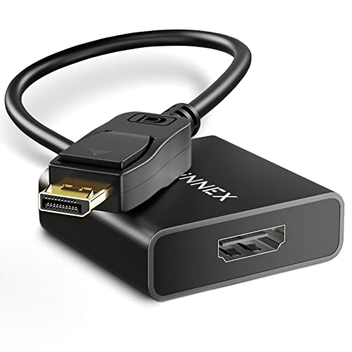 FOINNEX DisplayPort to HDMI Adapter, Active DP to HDMI 2.0 Converter, 4K@60Hz DP HDMI Support HP, ThinkPad, AMD, NVIDIA, Desktop