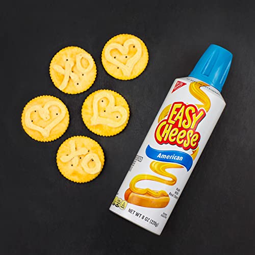 Easy Cheese American Cheese Snack, 12 - 8 oz Cans