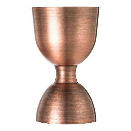 Barfly M37006ACP Heavy-Duty Straight Rim Bell Jigger, 1 oz x 2 oz, Antique Copper