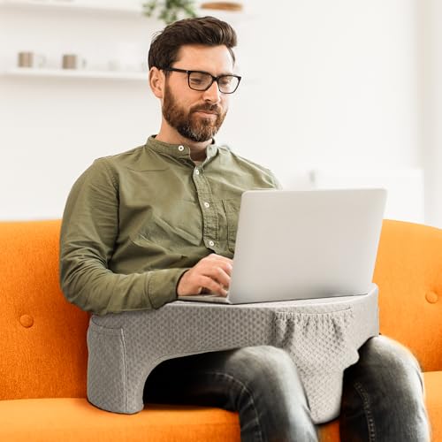 Reading Pillow for Lap & Gaming, Memory Foam Lap Desk Pillow, Extra Large Arm Rest Pillow for Adult, Laptop Pillow for Lap, Reading, Working, Gaming or Sitting in Bed, Floor, Sofa