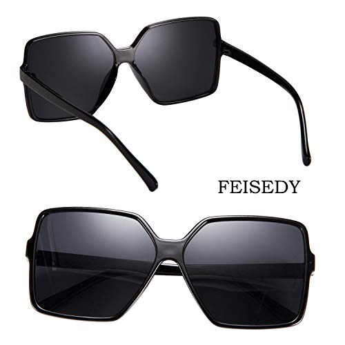 FEISEDY Oversized Butterfly Sunglasses Women Men Square Designer Style B2509