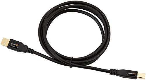 Amazon Basics USB-A to USB-B 2.0 Cable for Printer or External Hard Drive, Gold-Plated Connectors, 6 Foot, Black