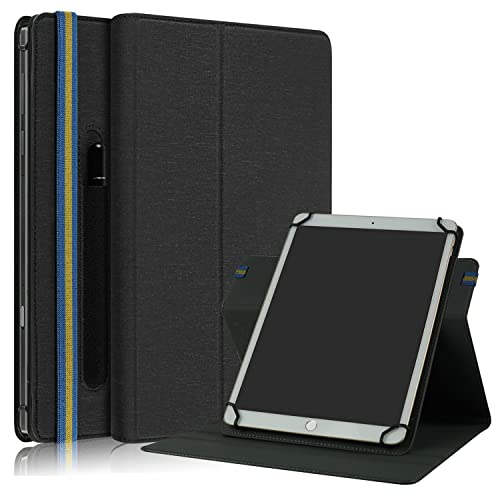 DINGGUAGUA Universal 10.1 Inch Android Tablet Case,Folio 360 Degree Rotating Multi-Angle Viewing Stand for All10.1 10.5" 10.9" Tablet,Gray
