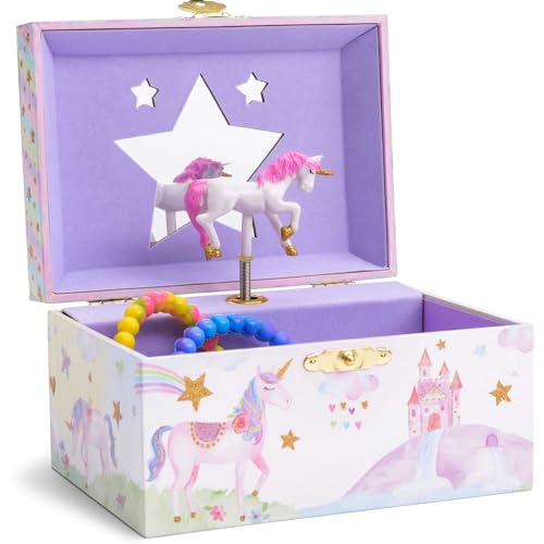 Jewelkeeper Jewelry Box for Girls, Party Unicorn Musical Jewelry Boxes, The Beautiful Dreamer Tune and Spinning Unicorn Doll, Toys for Girls