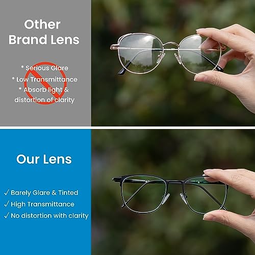 GUDVUE Blue Light Glasses, Computer/Gaming/TV/Phones Glasses for Women/men, Anti Glare/UV400/Eye Strain, Shiny Black