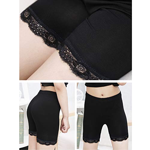 BOOPH Lace Bike Short Girls Dance Undershorts for 2-3T 6 Pack Black