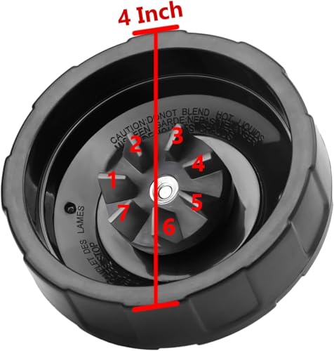 2 Pack Ninja Blender Replacement Parts – Premium Grade 7 Fins Ninja Blender Blade for Ninja Blender Cups – Leakproof Sealing Ring (2PCS)