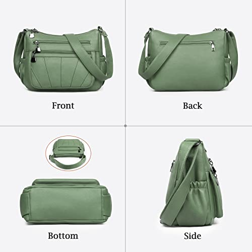 Crossbody Purse for Women Ladies Soft PU Leather Shoulder Bag Medium Roomy Handbag Fashion Tote Top Handle Satchel