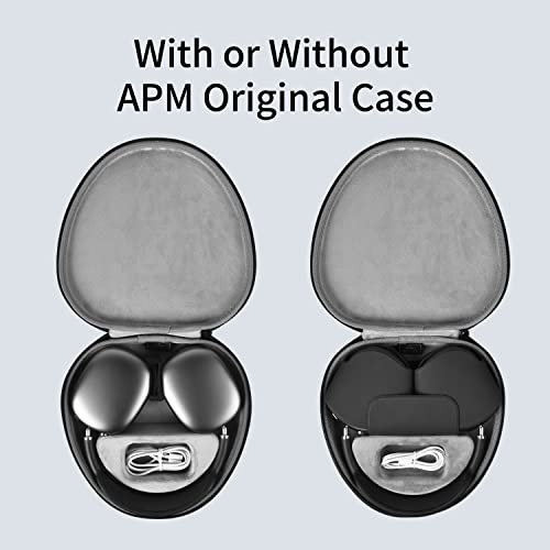 for Apple AirPods Max Case Accessory: WIWU AirPod Max Case with Sleep Mode | Airpod Max Accessories for Apple Headphones | Ultra-Slim Travel Carrying Case | Portable Storage Bag | Black