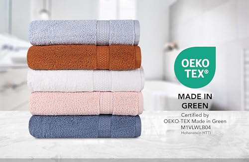 A1 Home Collections Bath Towel 500 GSM Duet Technology 100% Ring Spun Cotton Quick Dry & Highly Absorbent Towels, Zero Twist, Low Lint, Ultra Soft (Black Onyx, Towel Sets Pack of 12)