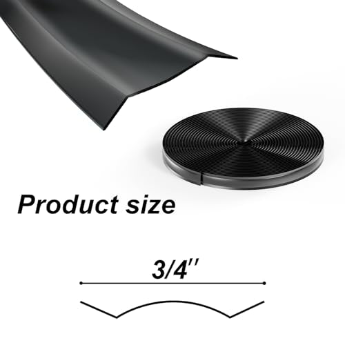 Aitruman RV Trim Molded Inserts - 3/4" Black Vinyl Screw Cover Decorative Molded Exterior for Use on RVs, Campers and Travel Trailers Exterior (25ft)